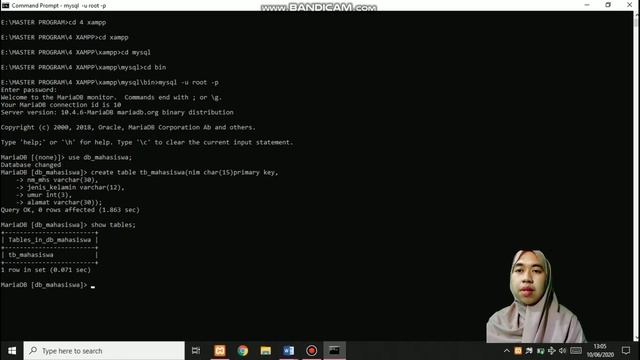 Membuat database menggunaka Mysql server melalui cmd |Perintah DDL : Use,Desc,&Alter| PART 2 смотреть онлайн