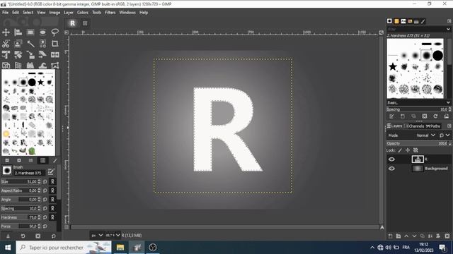 Gimp Text Effect Tutorial Chrome Metal смотреть онлайн