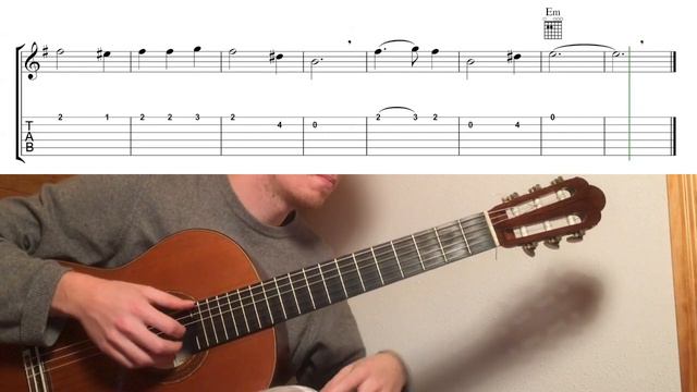 Hoist the Colours - Guitar tutorial - Classical Fingerstyle смотреть онлайн