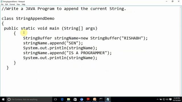 Java Programming (StringBuffer Class) смотреть онлайн