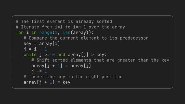 Insertion Sort Algorithm смотреть онлайн