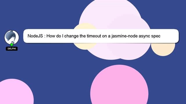 NodeJS : How do I change the timeout on a jasmine-node async spec смотреть онлайн
