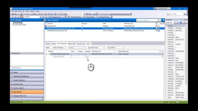 Vault & Inventor - Working with 2022 Assembly Model States and Vault Items смотреть онлайн