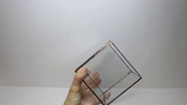 Геометрическая ваза из стекла или подсвечник. Форма «Куб». смотреть онлайн