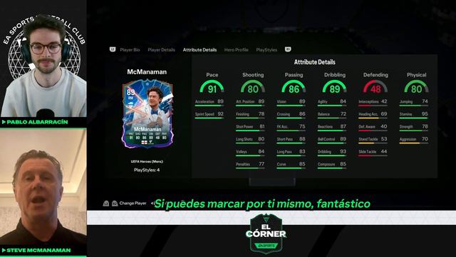 Steve McManaman analiza sus estadísticas en ULTIMATE TEAM | EL CÓRNER смотреть онлайн