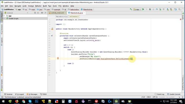 Activity has leaked window that was originally added смотреть онлайн