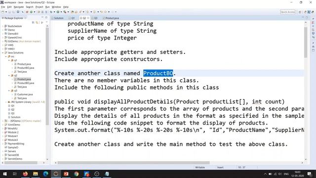 Hackerearth - Java Classes and Objects 11 May 2020 смотреть онлайн