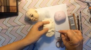 Лицо текстильной куклы | как сделать  кукле из ткани глаза how to make a doll out of fabric