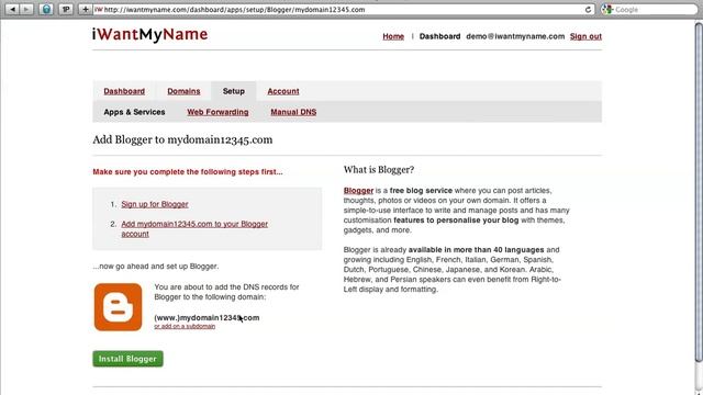 How To Add Blogger To Your Domain At iWantMyName смотреть онлайн