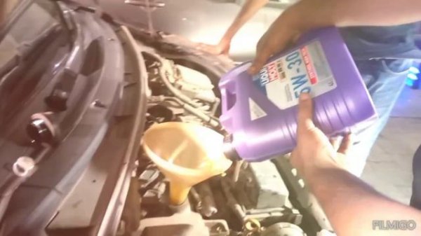 liqui moly engine flush plus" liqui moly ceratec" liqui moly synthoil 5W-30," Aqua " oil change.