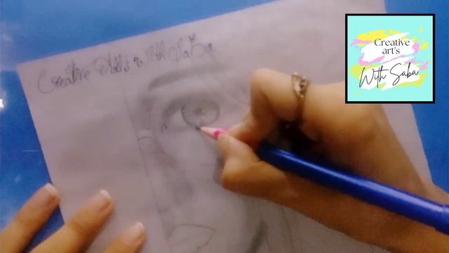 How to draw side face girl with glasses - pencil sketch || creative art's with Saba || смотреть онлайн