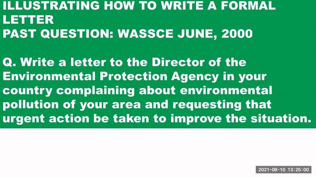 FORMAL LETTER WRITING: THE SECRETS - WASSCE ENGLISH PREPARATORY LESSON смотреть онлайн