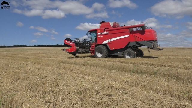 Итальянские комбайны Laverda LCS 296 на уборке пшеницы