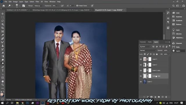 Old Photo RESTORATION in PHOTOSHOP || Creativekannadayt смотреть онлайн