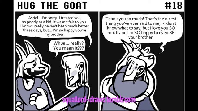 Hug the Goat. - Undertale Comic Dub смотреть онлайн