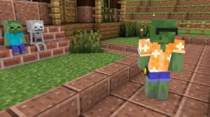 Толстый Малыш Зомби и Худой Малыш Скелет в Майнкрафте - Школа Монстров #6 - Анимация Майнкрафт