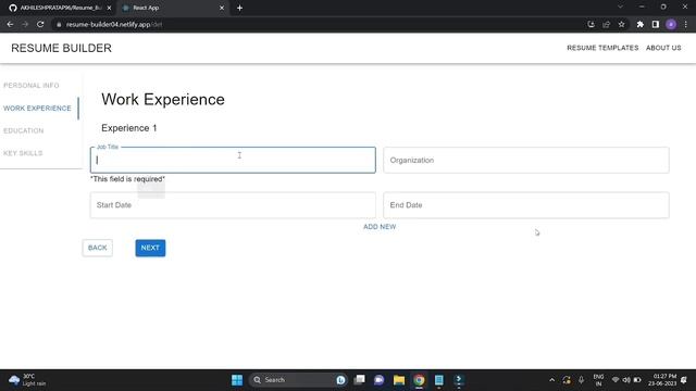 Resume@Builder using reactjs (Almabetter capstone Project) смотреть онлайн
