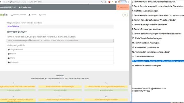 Termindaten in Google, Apple, Microsoft-Kalender exportieren смотреть онлайн