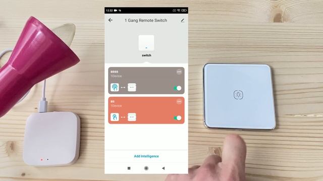 Сенсорный пульт управления двухканальным ZigBee выключателем Ps-Link ZW-E1R смотреть онлайн