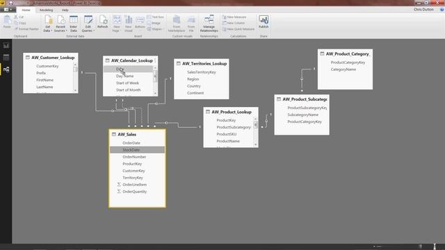 3.9. Active vs Inactive Relationships | Creating a Data Model | Power BI Desktop смотреть онлайн