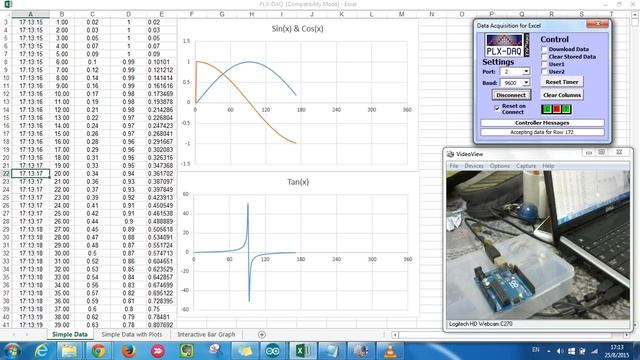 Excel Arduino Real Time Plot Graph смотреть онлайн