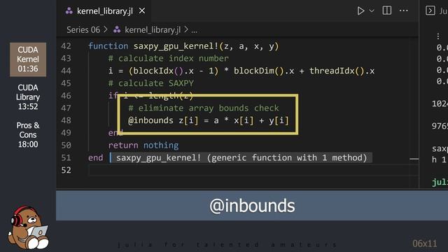 [06x11] How to Write CUDA Kernels and Use CUDA Libraries using CUDA.jl (CUDA.jl 101 Part 2 of 3) смотреть онлайн