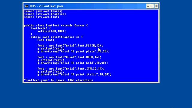 19.Intro to Java -Chapter03.Drawing Text in a Window-Lesson6.Selecting Fonts. смотреть онлайн