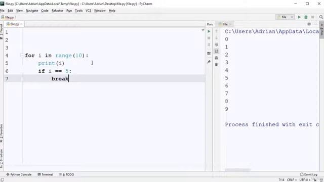 #39 Break | Control Flow | Python Tutorial for Beginners смотреть онлайн