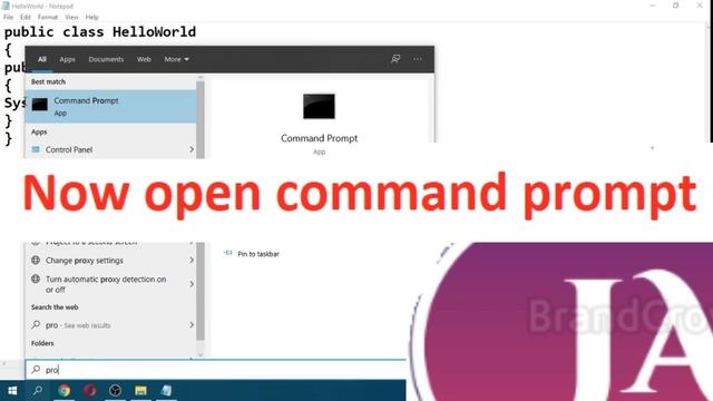 HOW TO COMPILE AND RUN JAVA PROGRAM IN COMMAND PROMPT (FIRST HELLO WORLD PROGRAM) смотреть онлайн