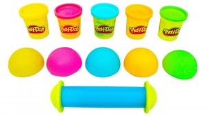 Лепить из пластилина и Учить Цвета - Открываем сюрпризы с игрушками из мультиков