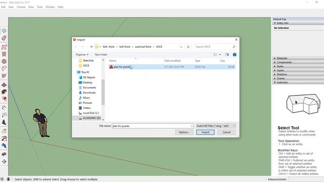 Sketchup pro tutorials for beginner | How to import AutoCAD Plan to Google Sketch up | L-16 смотреть онлайн