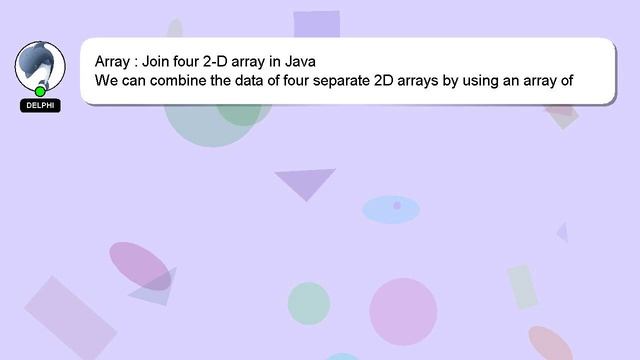 Array : Join four 2-D array in Java смотреть онлайн