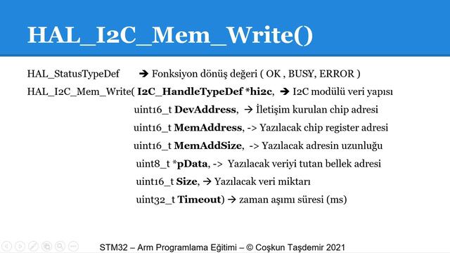 Sürücüyü Geliştirmeye Giriş | STM32 HAL I2C Fonksiyonları | Sensörden Veriye - 5 смотреть онлайн