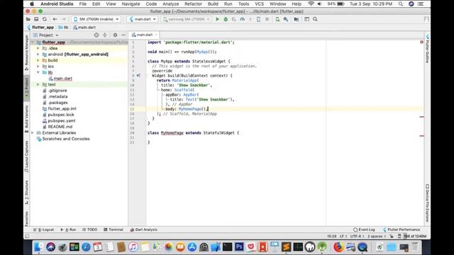 FlutterDart SnackBar Tutorial смотреть онлайн