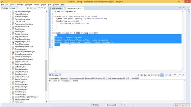 Java - Variable Arguments смотреть онлайн