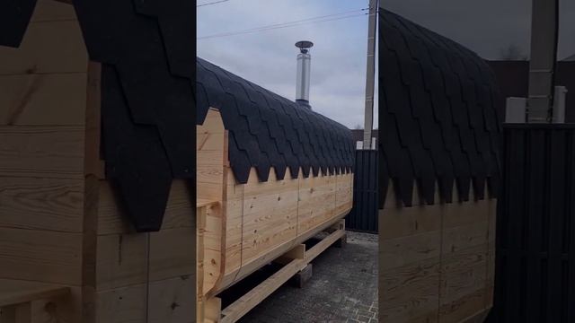 Баня бочка квадро 4м , установили за 1 день с сборкой на участке в с. Малые Кабаны под Казанью смотреть онлайн