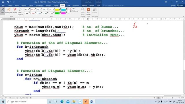 YBUS FORMATION MATLAB STEP BY STEP EXPLANATION смотреть онлайн