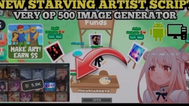 [New Update] Starving Artist Script Pastebin Super OP with 500 Images Free Drawing (Roblox)?✍️ смотреть онлайн