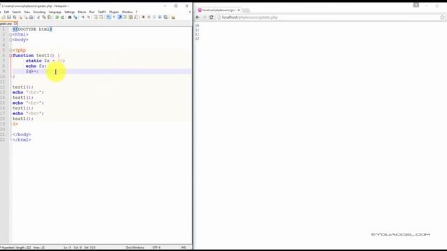 8 PHP Static Keyword смотреть онлайн