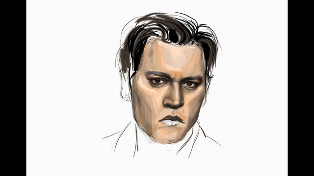Drawing Johnny Depp :) Рисуем Джонни Деппа смотреть онлайн