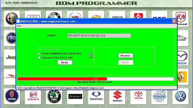 Magpro2 BDM v.4.3 - Bosch edc16c34 - Peugeot смотреть онлайн