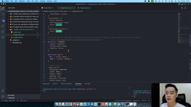 Tạo hiệu ứng Thẻ bài Magic với HTML • CSS • JS thuần смотреть онлайн