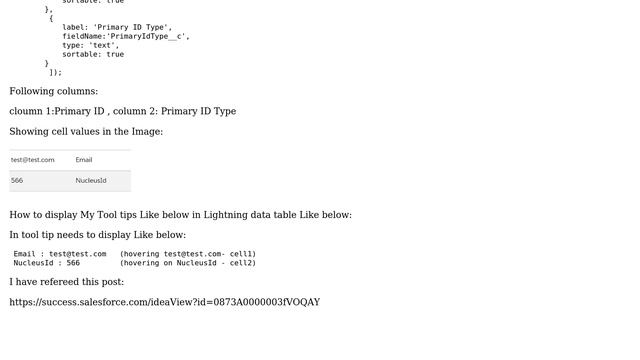 Salesforce: How to display Tooltip on Lightning data table cells? смотреть онлайн
