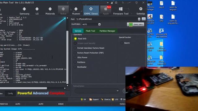 REDMI 7 ONCLITE UNLOCK BOOTLOADER CON HYDRATOOL EMMC смотреть онлайн
