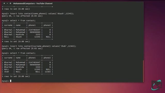 13 MySQL Hindi Database Tutorial - INSERT | Add | New Records | Data Part 2 смотреть онлайн