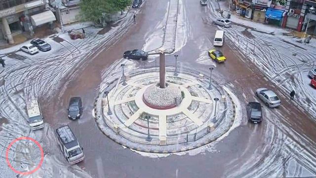 Abnormal SNOWFALL hit Egypt! Snow with hail in Alexandria смотреть онлайн