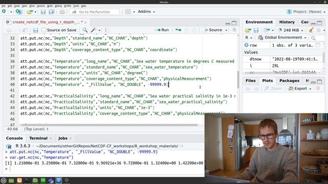 Create NetCDF using R for beginners: depth profile смотреть онлайн