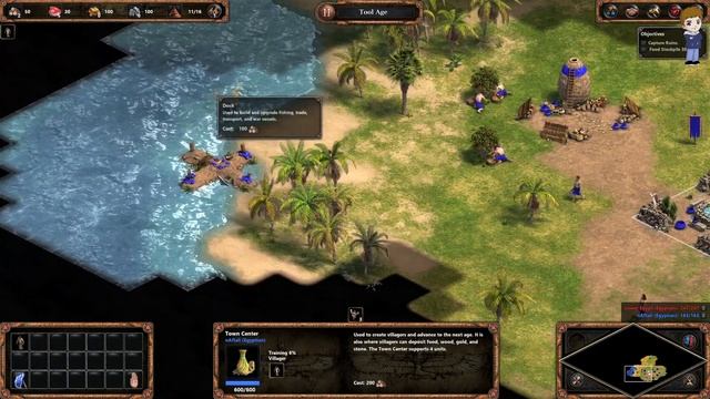 Age of Empires Definitive Edition Advancing to the next Age, Skirmish and Farming смотреть онлайн