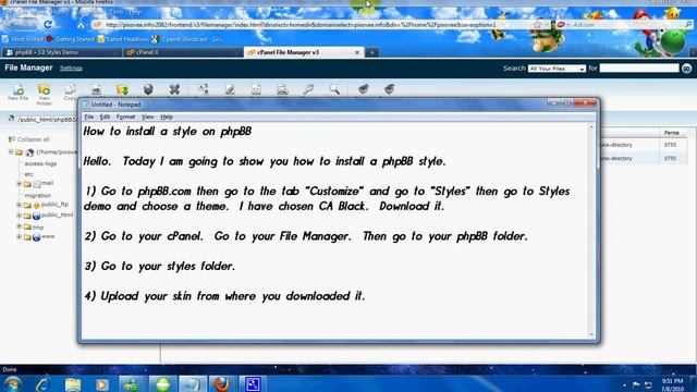 How to install a phpBB skin on cPanel смотреть онлайн
