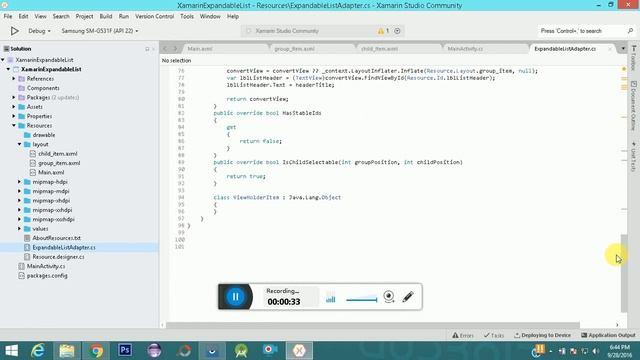 Xamarin ExpandableListView Example Android смотреть онлайн